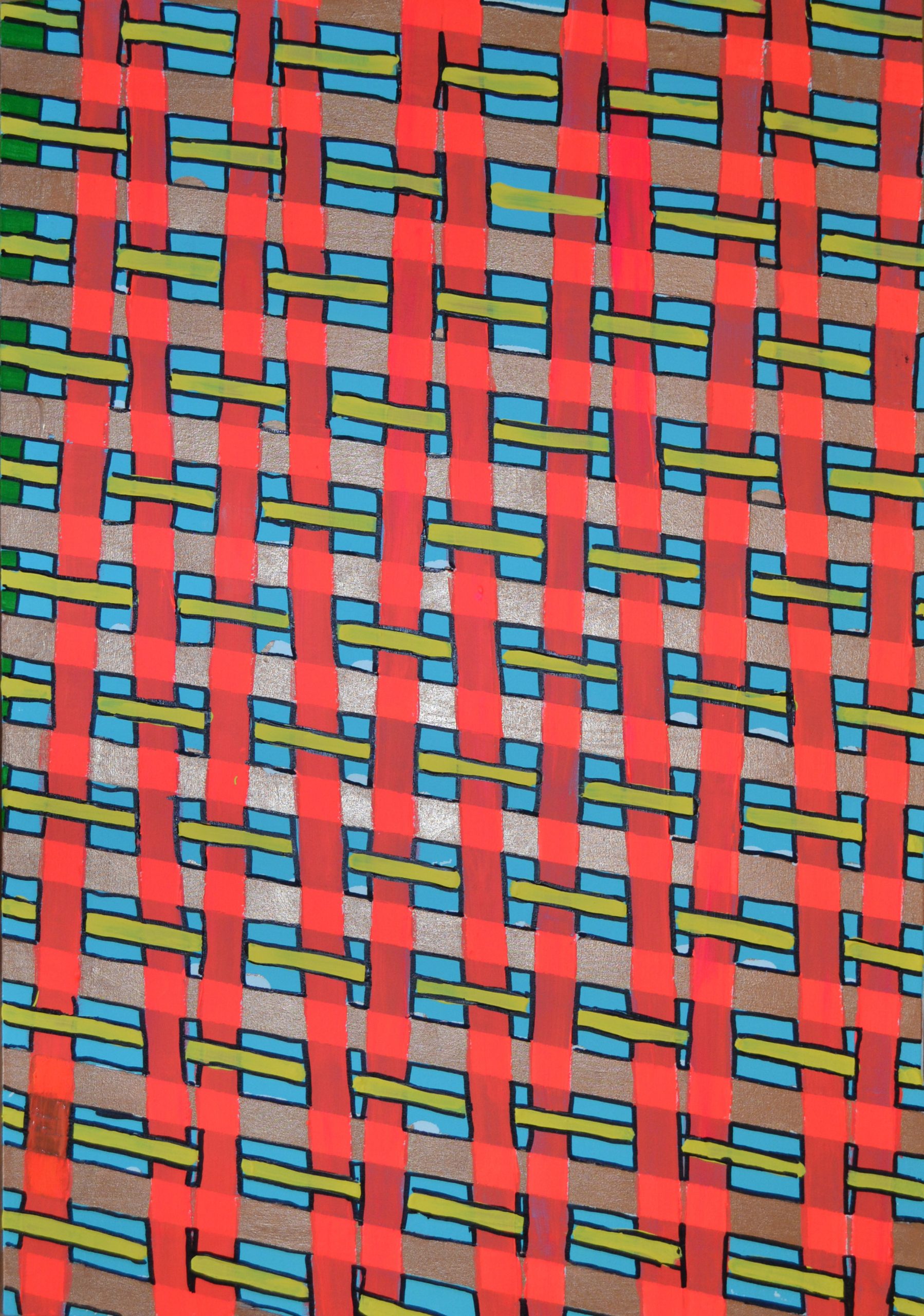 Fehler, Acryl, Permanentmarker auf Leinwand, 42 x 60 cm, 2015
