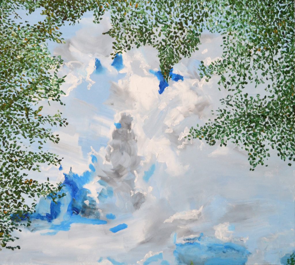 Malerei, zu sehen sind Wolken