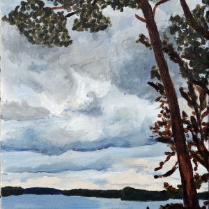 Großer Lychensee, 20 x 15 cm, Acryl auf Leinwand, 2026